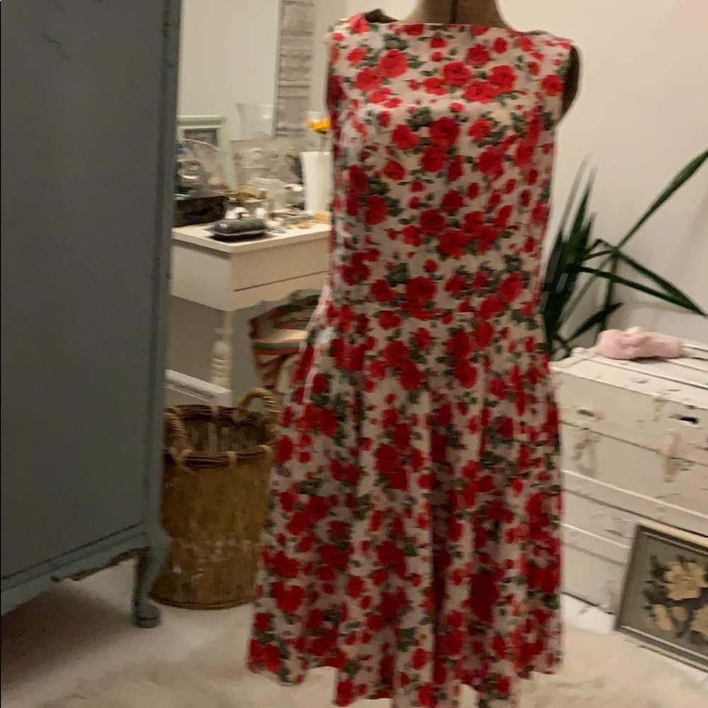 Vintage Rose print dress